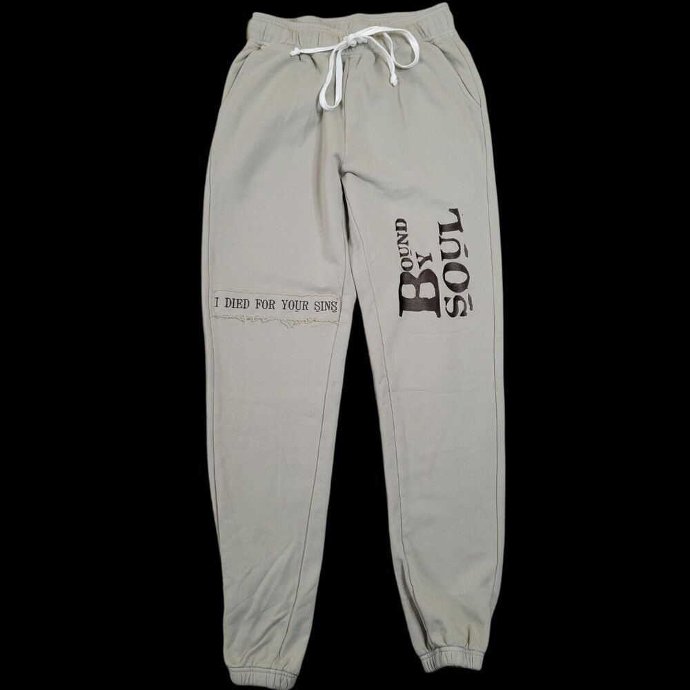 Bound By Soul Joggers Pants Size Womens Small Medium 28" - I Died For Your Sins